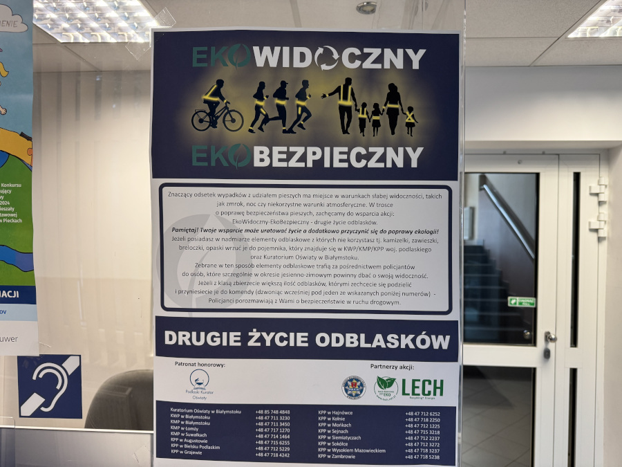 Plakat informacyjny akcji „Eko Widoczny – Eko Bezpieczny”